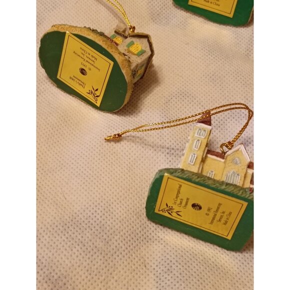 Liberty Falls Christmas Tree Ornament Set 6 Hand Painted L01 Vintage 90s - Picture 6 of 10